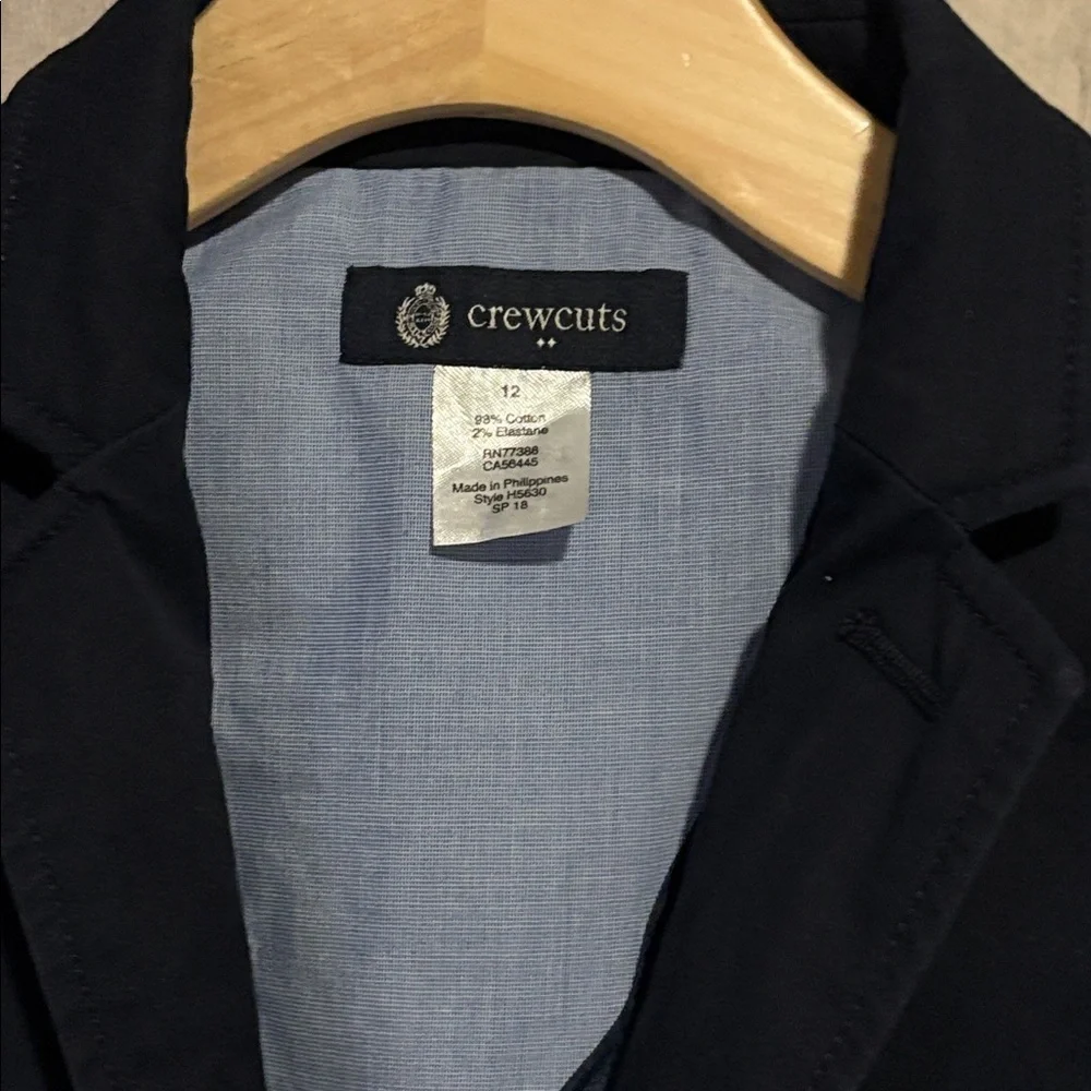 Crewcuts Thompson Navy Blazer Size 12